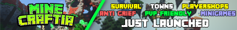 Welcome to Minecraftia Banner