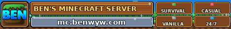 Ben's Minecraft Server Banner
