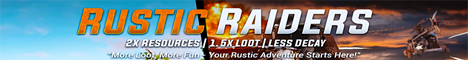 Rustic Raiders PVE/PVP-Zones Banner