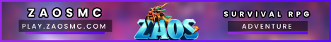 ZaosMC - Survival RPG Adventure Banner